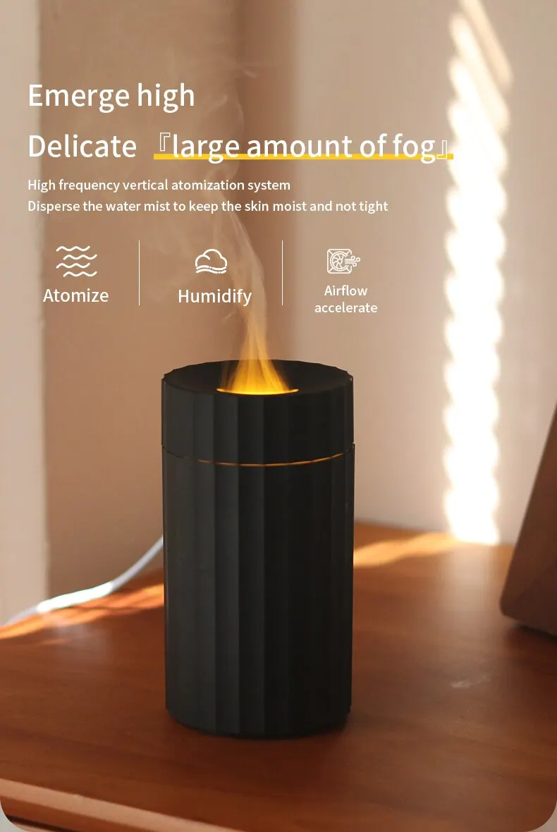 Flame Effect Air Humidifier Essential Oil Diffuser Silent Aroma Diffuser Home Fragrance