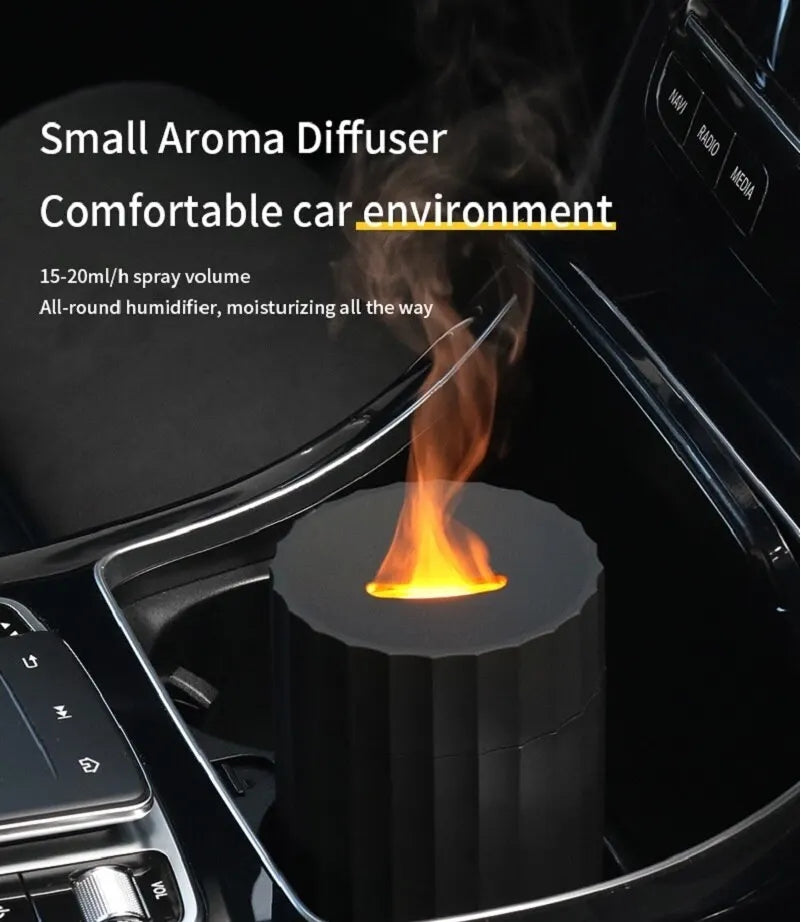 Flame Effect Air Humidifier Essential Oil Diffuser Silent Aroma Diffuser Home Fragrance