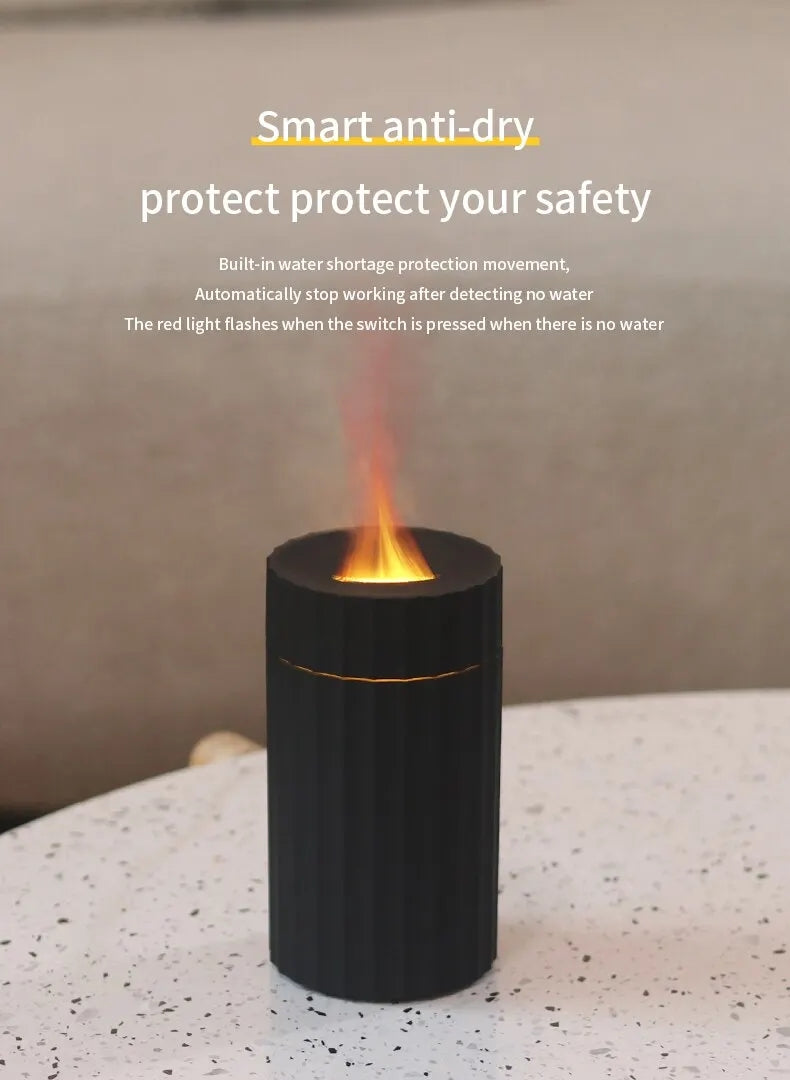 Flame Effect Air Humidifier Essential Oil Diffuser Silent Aroma Diffuser Home Fragrance