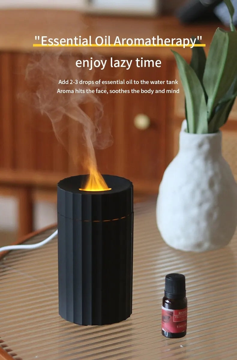 Flame Effect Air Humidifier Essential Oil Diffuser Silent Aroma Diffuser Home Fragrance