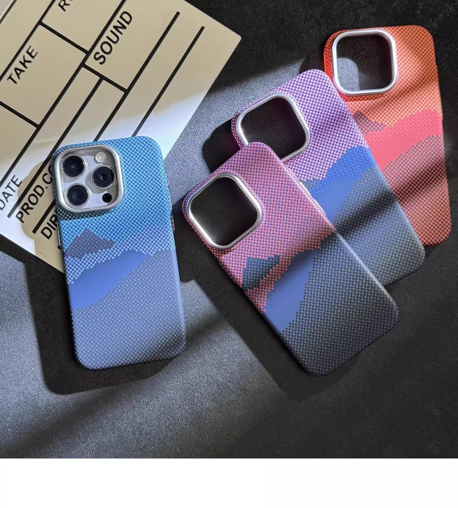 Motif magnétique Kafra Carbon Fibre Étui de téléphone de protection tout compris