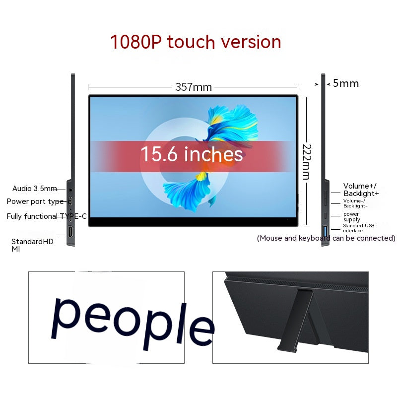Touch Portable Monitor Mobile Phone Computer Jeu Écran d'extension externe
