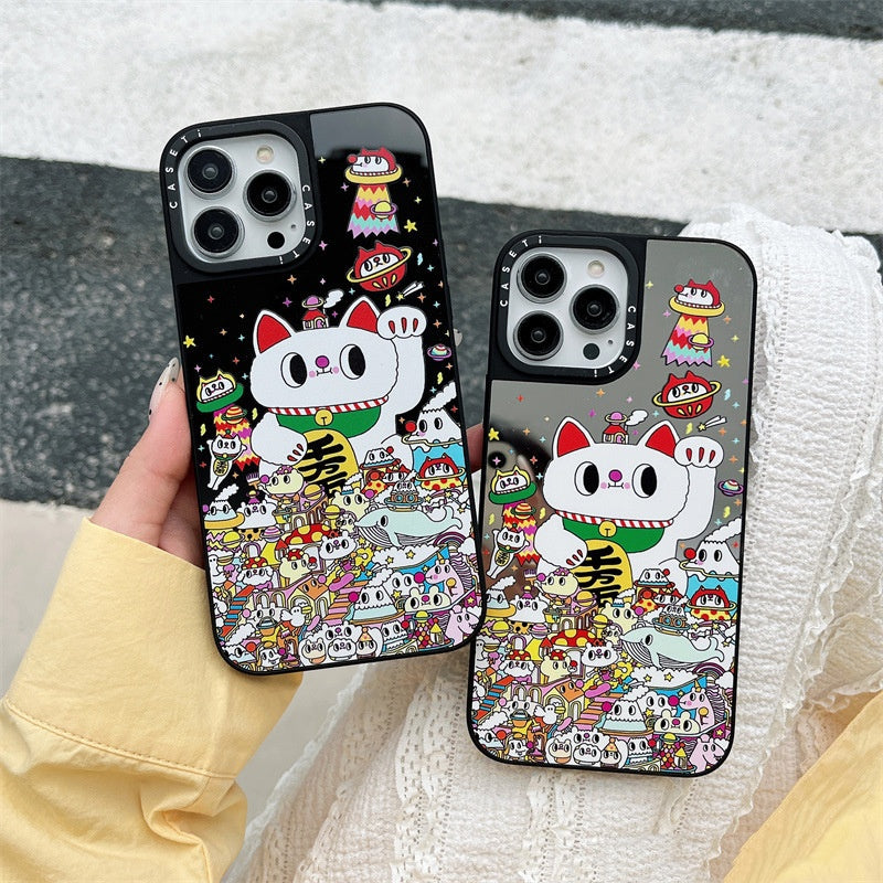 Illustration Lucky Cat Étui de téléphone résistant aux gouttes