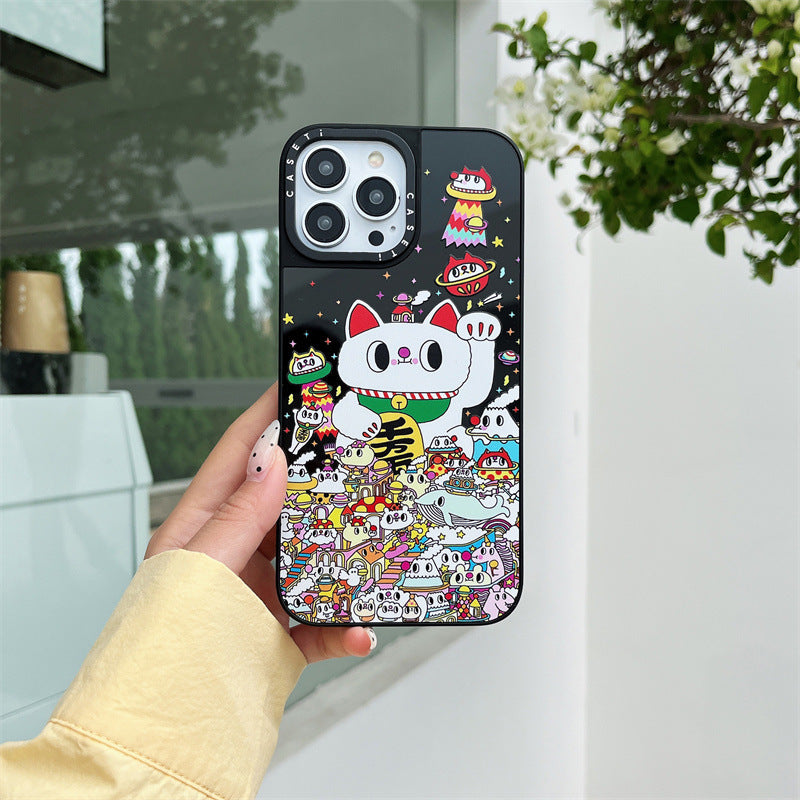 Illustration Lucky Cat Étui de téléphone résistant aux gouttes
