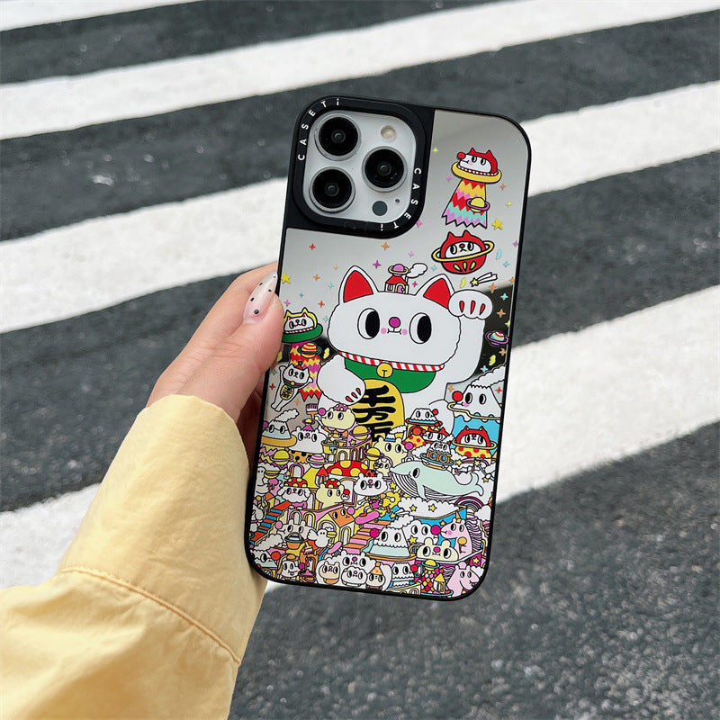 Illustration Lucky Cat Étui de téléphone résistant aux gouttes