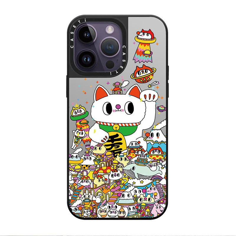 Illustration Lucky Cat Étui de téléphone résistant aux gouttes