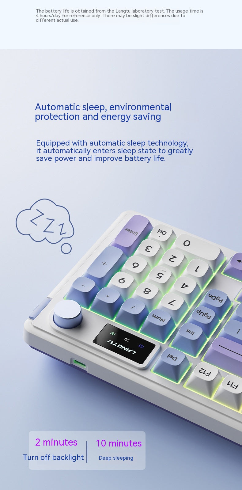 Clavier de bureau Bluetooth Mute sans fil E-Sports