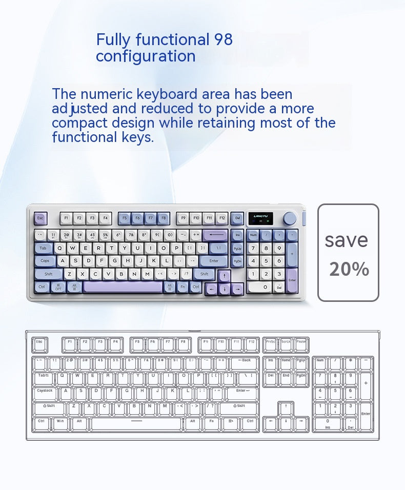 Clavier de bureau Bluetooth Mute sans fil E-Sports
