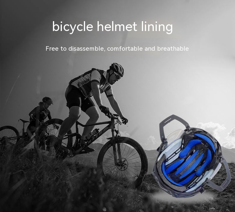 Cyclisme Casque Doublure Universal Breathable Sponge Liner avec Velcro Chin Pad Press Mo