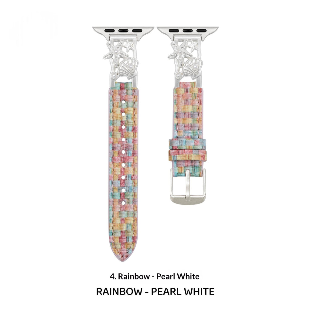 Bracelet de montre en cuir pointillé Cape Shell