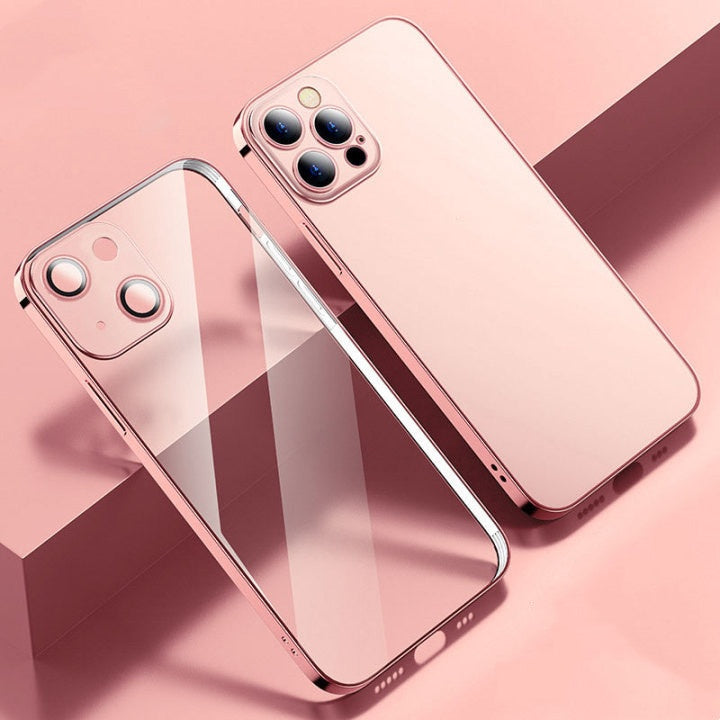TPU transparent électroplastique tout compris livré avec boîtier de téléphone protège-objectif
