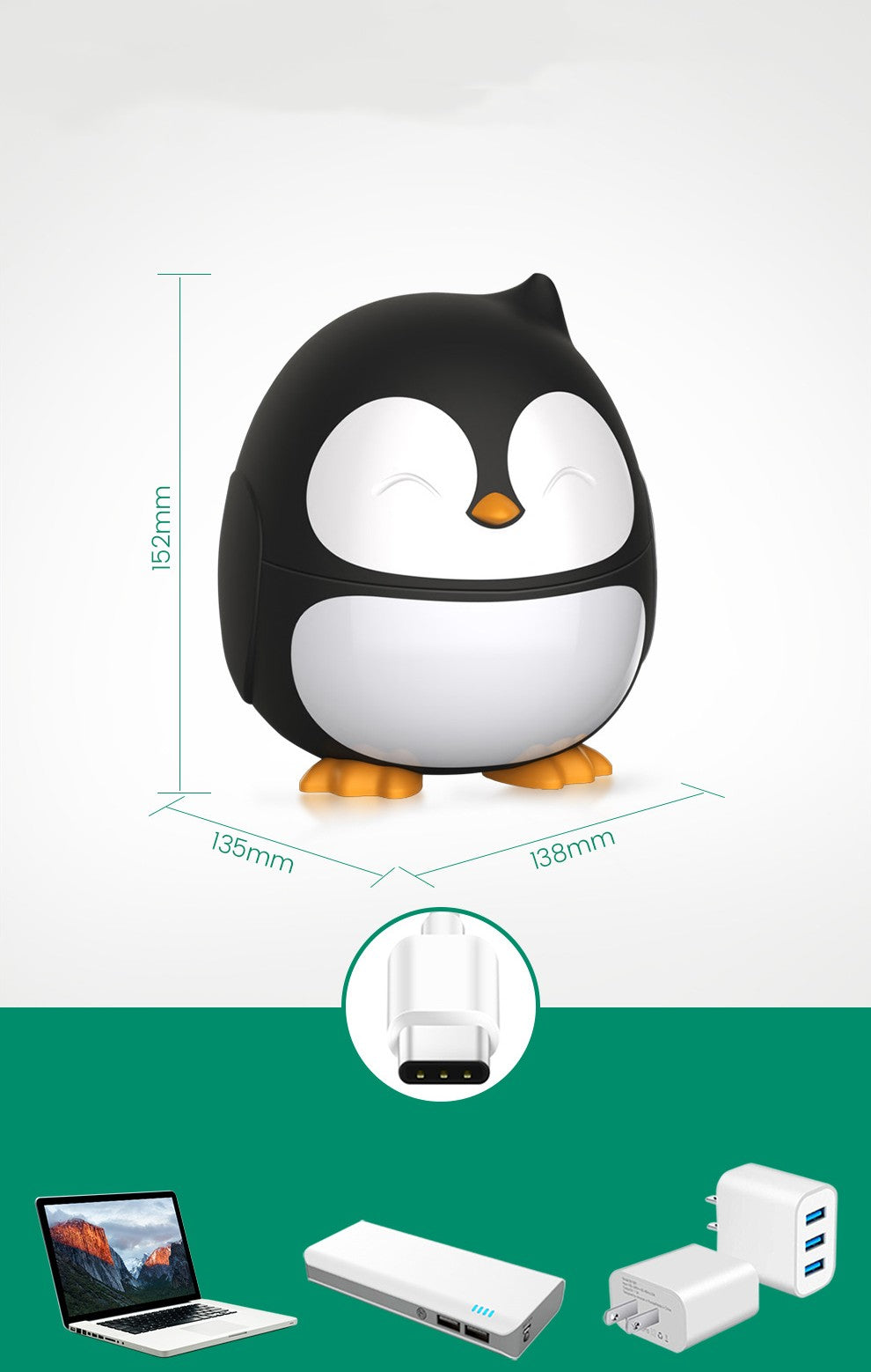 Pingouin Aromathérapie Humidificateur Huile essentielle Fragrance