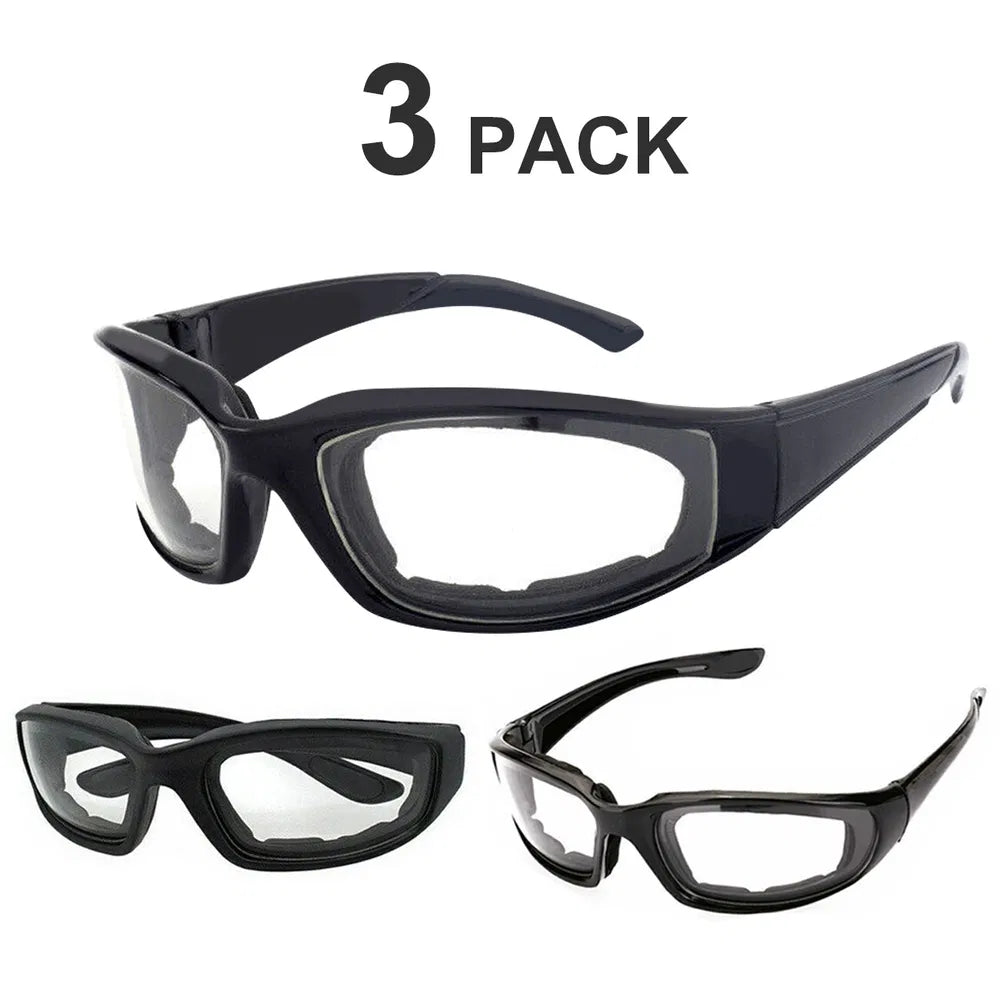 Gants de vélo résistant au vent 3Pair Motorcycle Riding Glass Résistant au vent Protection UV Rembourré