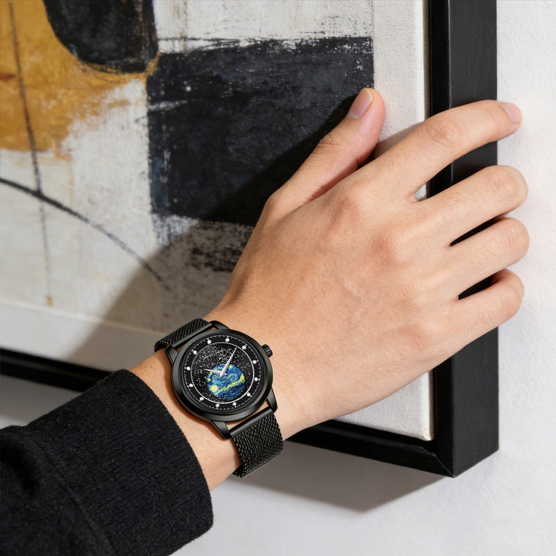 Van Gogh Quartz Wrist Watch La série de nuit étoilée