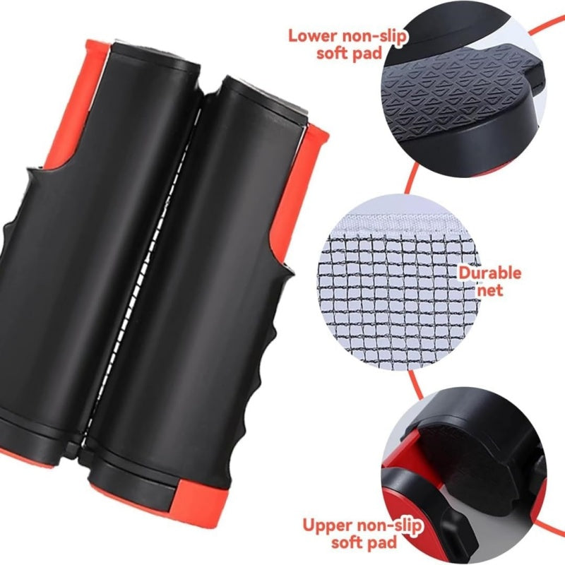 Kit de tennis de table Ball filet rétractable avec 2 paddles avec 3 boules