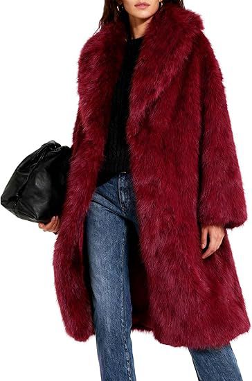 Femmes Longueur du genou manteau avec un lapel et boutons cachés