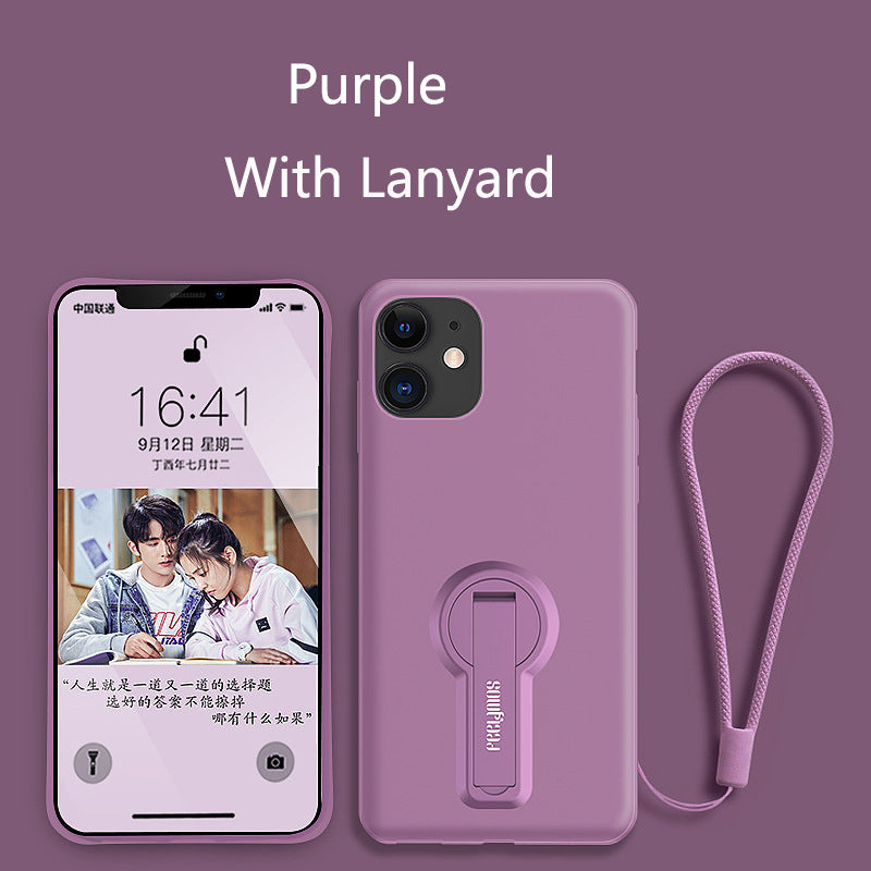 Vente anti-drop liquide stand téléphone mobile boîtier