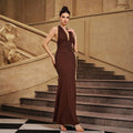 Glitter Halter Neck Sirmaid Gown soirée