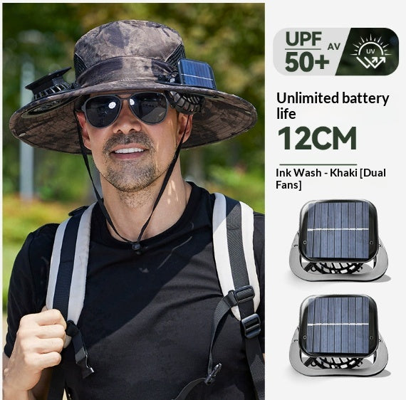 Chapeau d'éventail de pulvérisation Cooling Sunshade Chapeau Fisherman