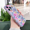 Étui téléphonique complet en silicone florel