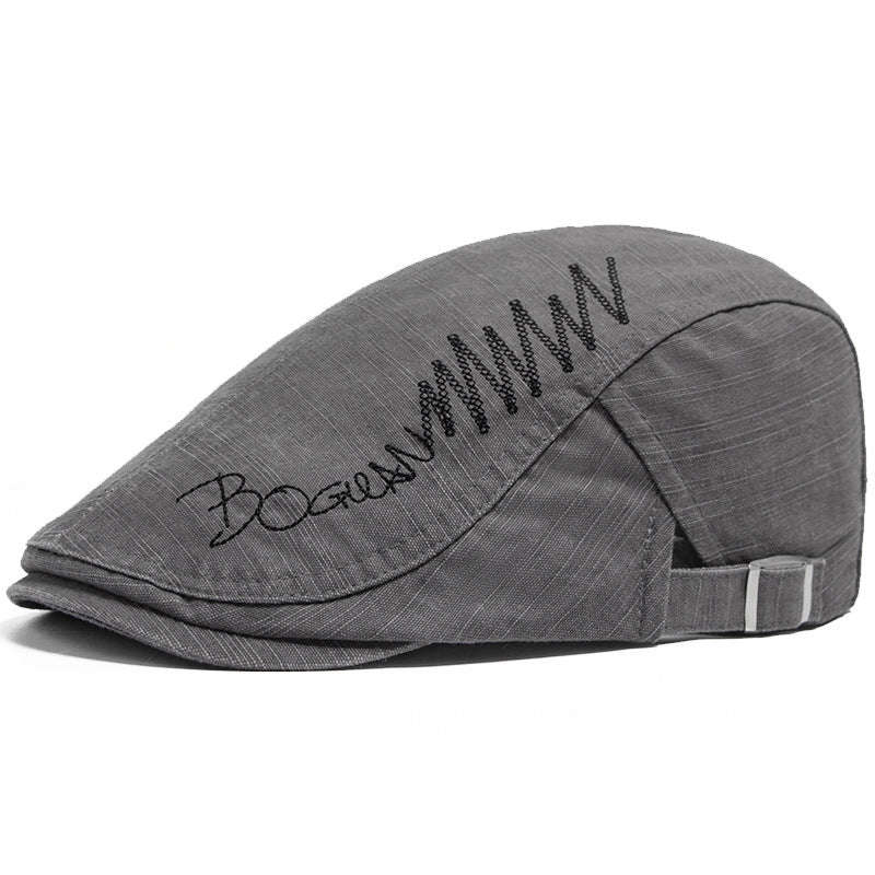 Casquette brodée en coton pur pour hommes