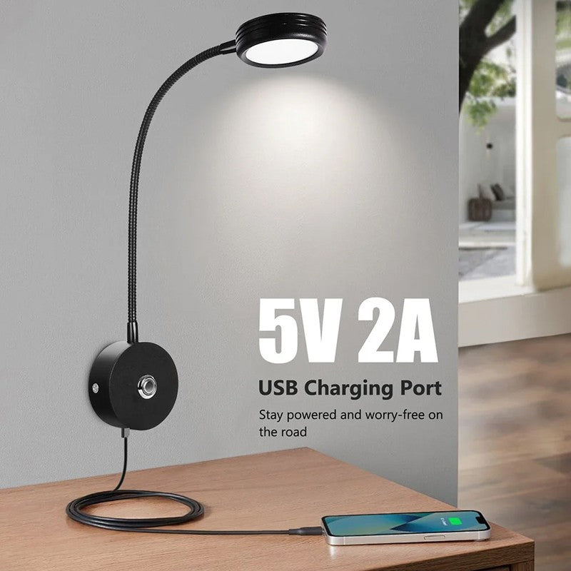 12V LED Touch Dimmable USB Spot Lecture lumière camping-car Campervan Caravan Boat
