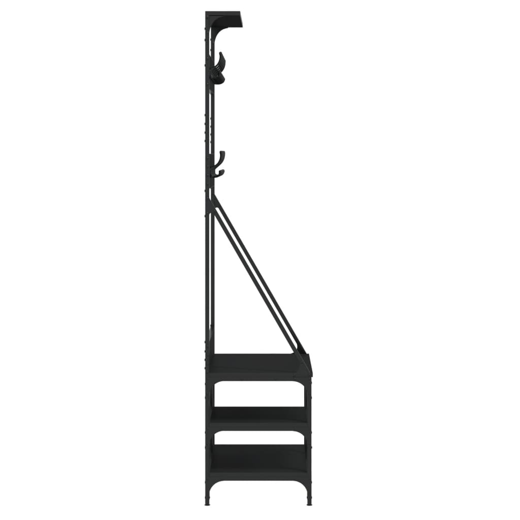 Rack de vêtements avec plateau de chaussures 80x Rack de vêtements avec