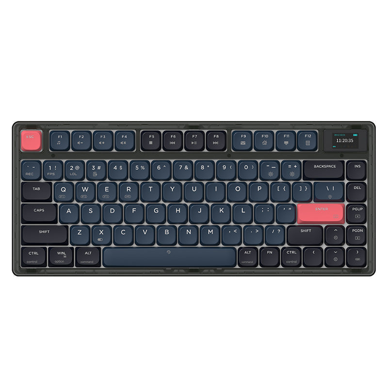 Ajazz AK832PRO écran couleur filé Bluetooth 24 3 modes porte-clés mécanique