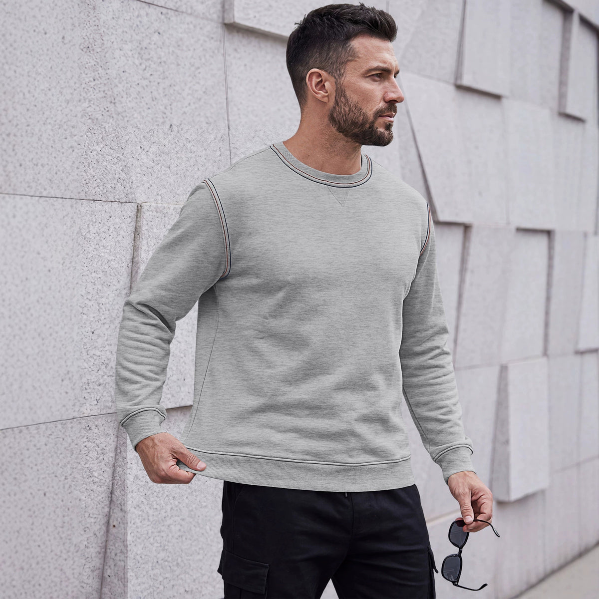 Haut de la couche de base brossé de tissu d'automne pour hommes