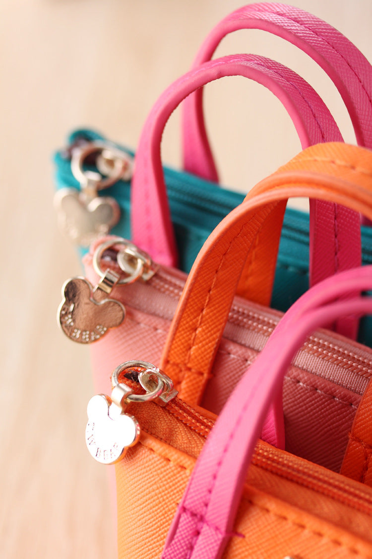 Factory Direct Coréen Zero Purse sac en cuir couleur Candy