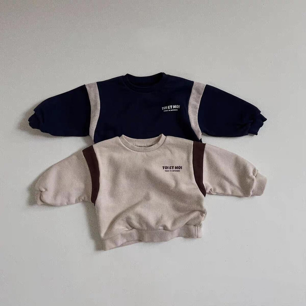 Patchwork Sweater pour bébé enfant de style coréen