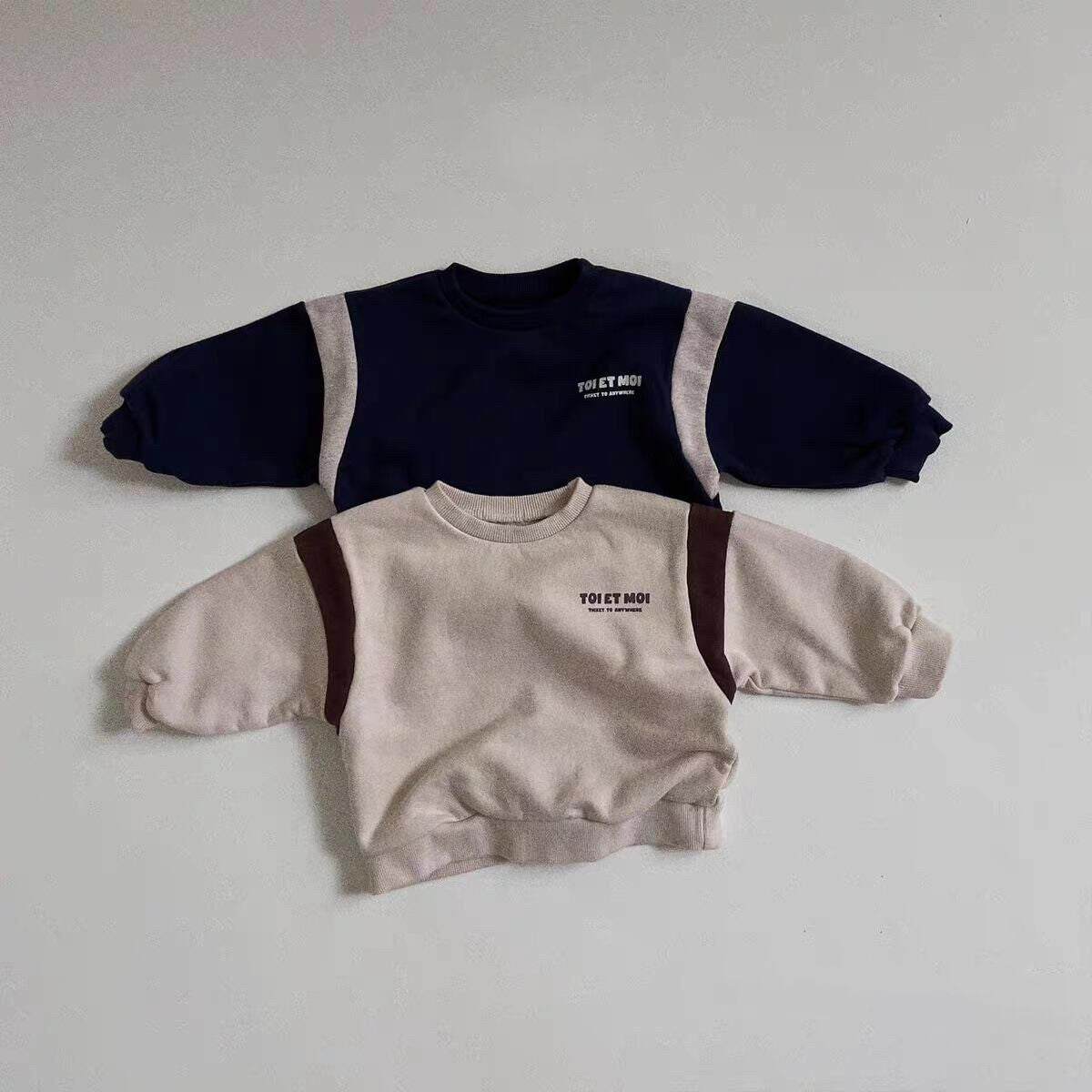 Patchwork Sweater pour bébé enfant de style coréen
