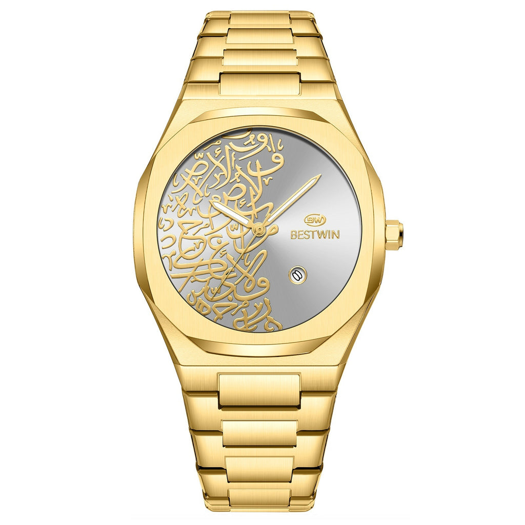 Montre homme Quartz avec un motif en marbre