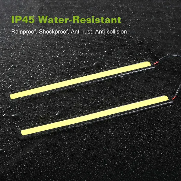 2Pcs LED Daytime Running Lights Car LED COB DRL Fog Lights IP45 Waterproof LED Strip Fog D