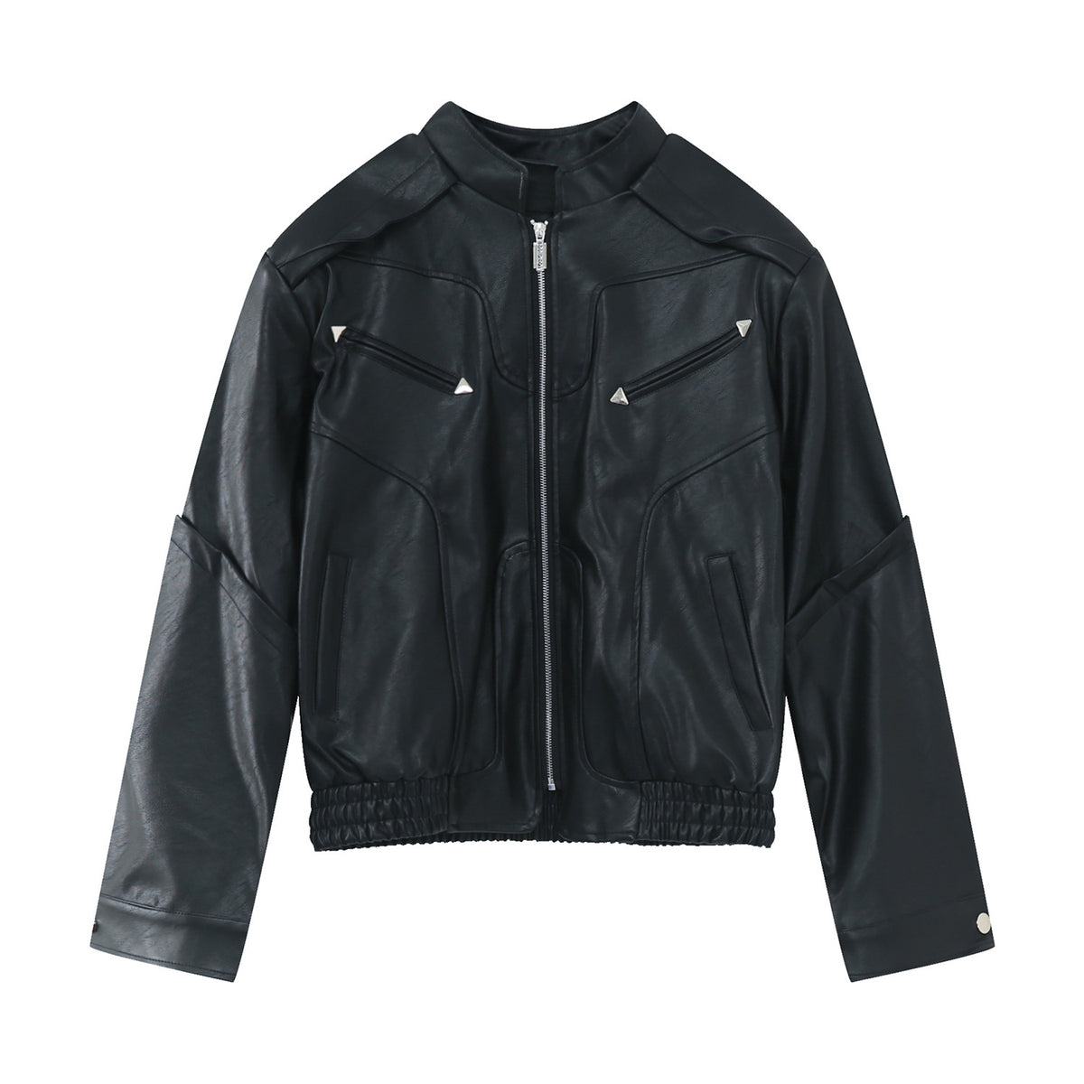 Manteau en cuir de moto courte de haute qualité pour hommes