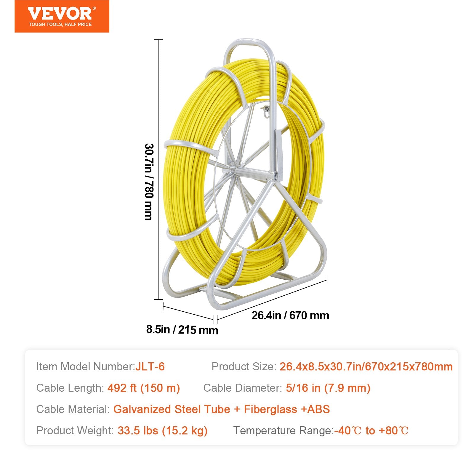 VEVOR Ruban de poisson Fibre de verre