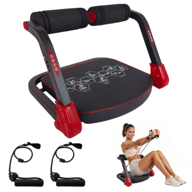 Ab Core Trainer Machine abdominale pour gymnastique domestique avec bandes de résistance Rouge