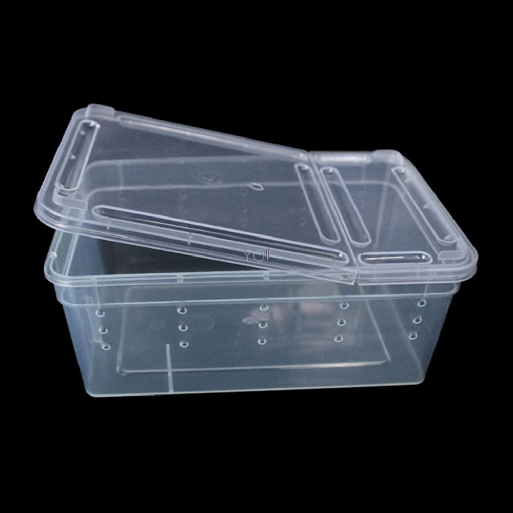Boîte d'alimentation en plastique transparent reptile