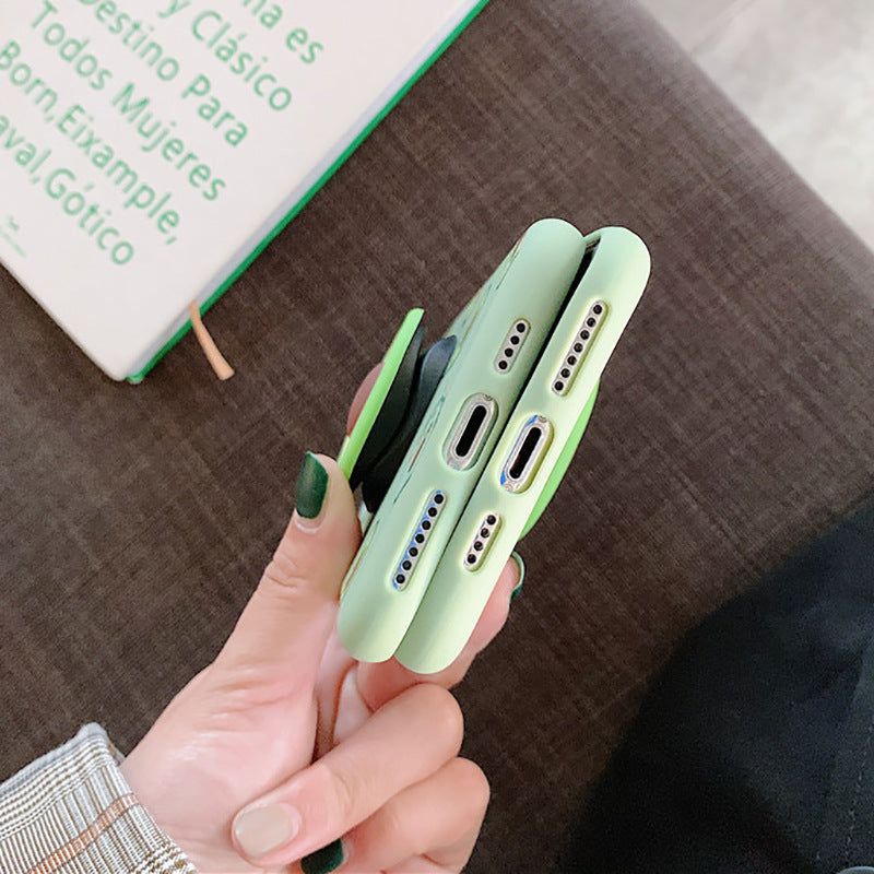 Convient pour A51 A71 cas de téléphone avocat plat A50 A70 dessin animé créatif sourire tpu Samsung S2