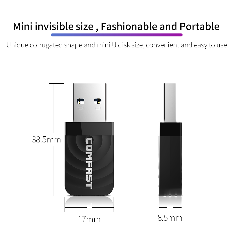 Récepteur d'émetteur d'ordinateur Wifi portable