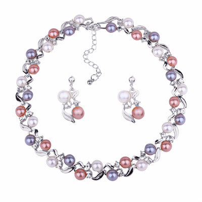Collier et boucles d'oreilles Ensemble de bijoux Lady Temperament Ensemble