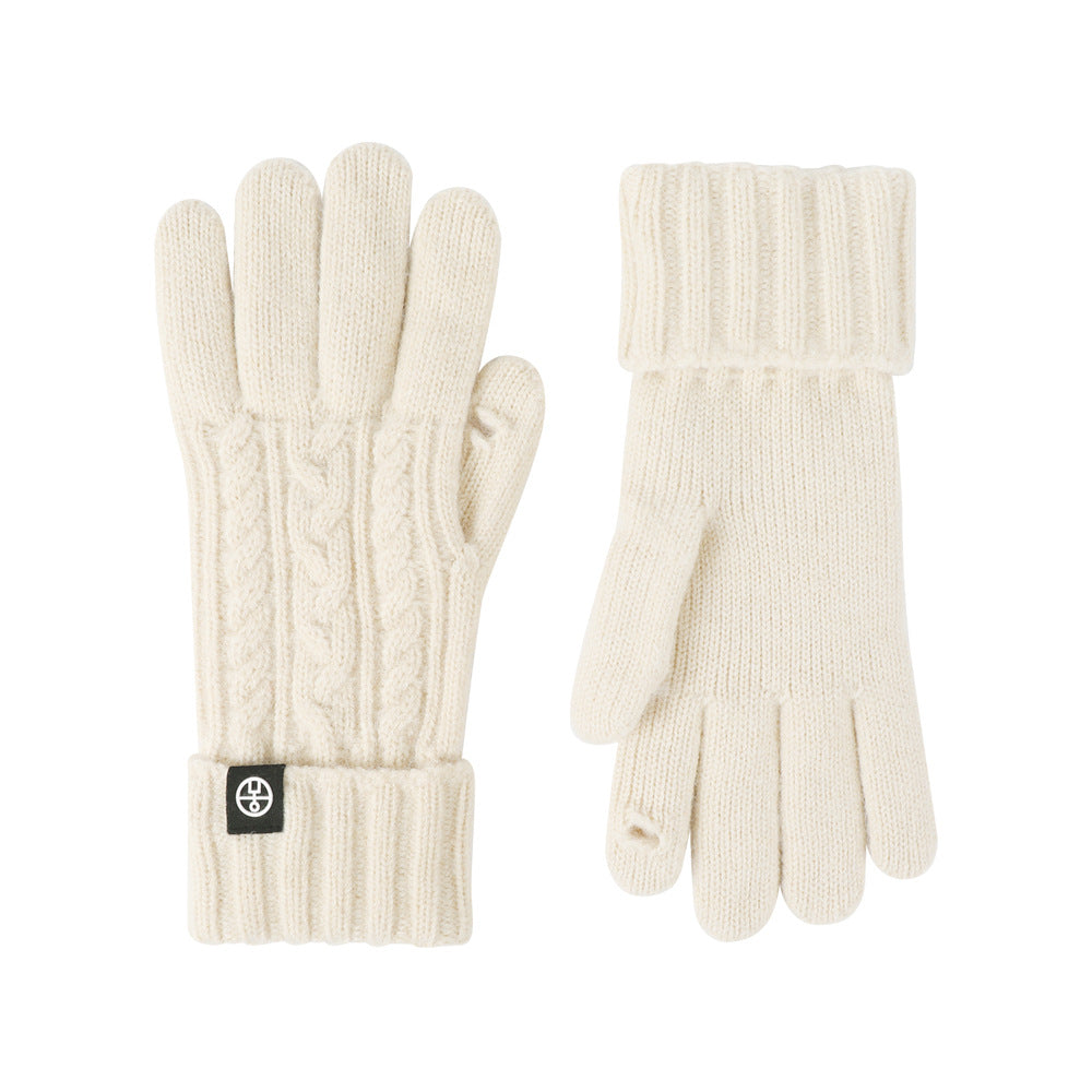 Gants tricotés pour le cyclisme en plein air d'hiver