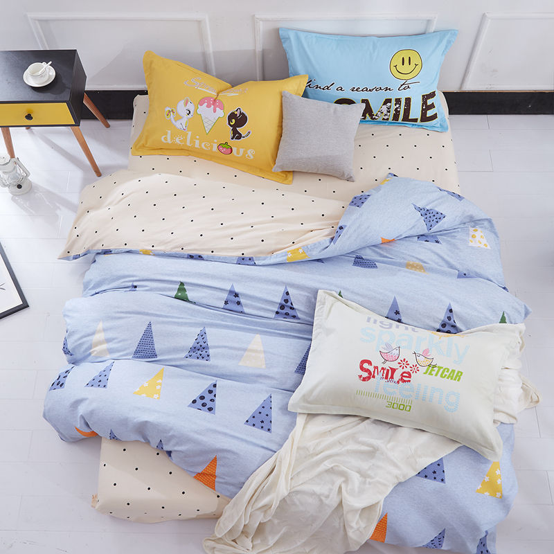 Pure coton set quatre pièces coton lit couverture couette simple
