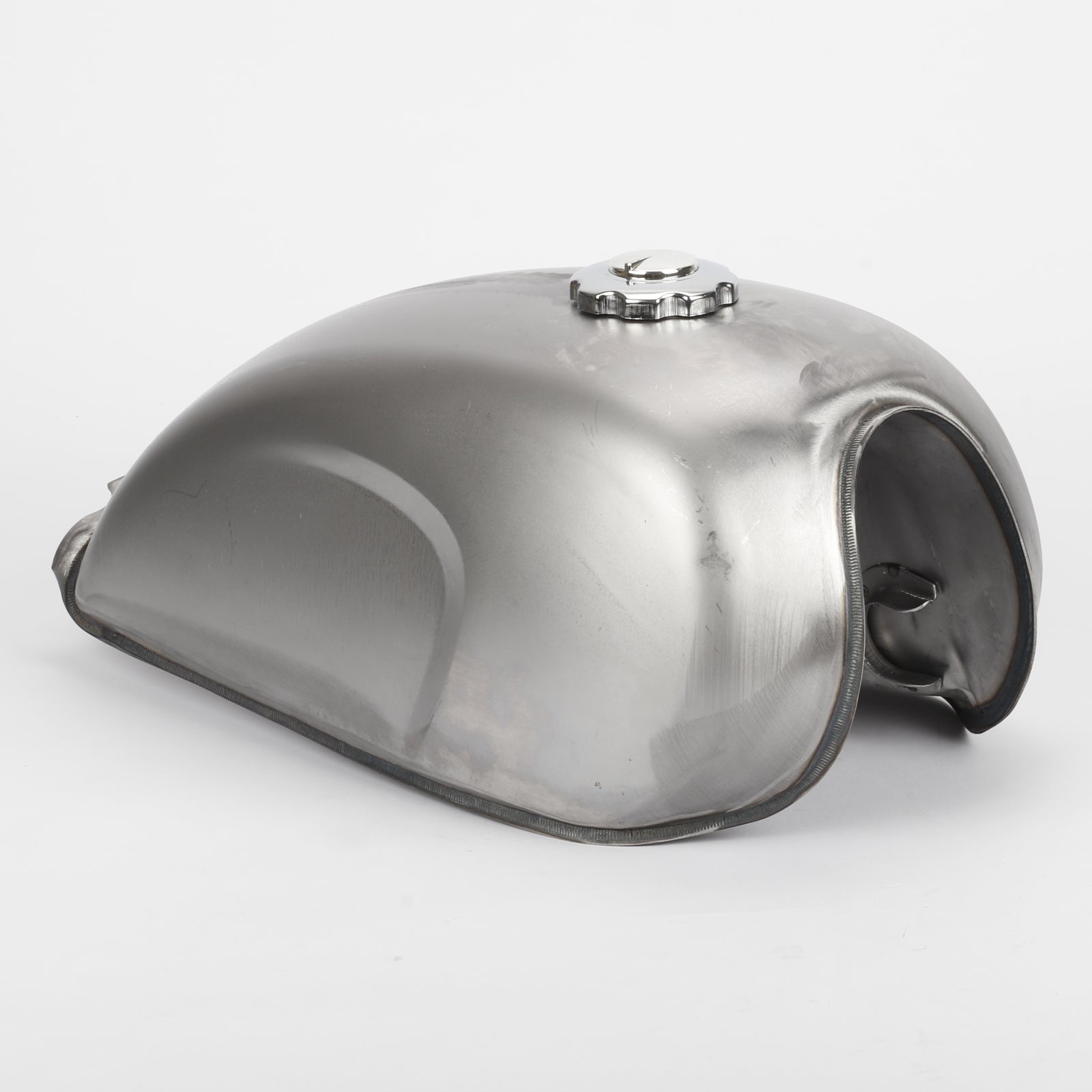 Réservoir universel de carburant Cafe Racer Argent 9L 2.4 Réservoir de carburant modifié de Gallons