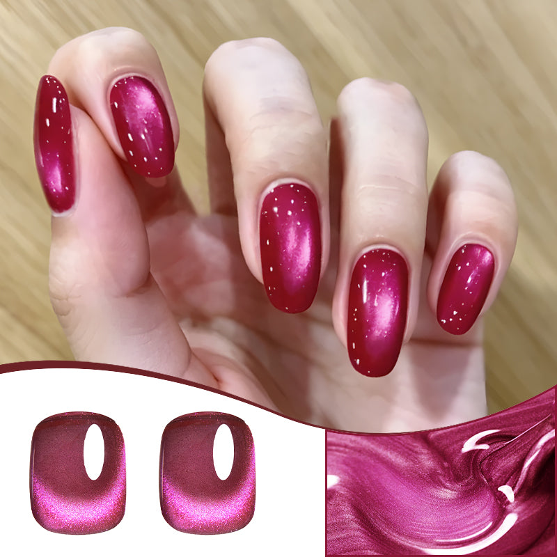 Ms Rainbow Starry Series 05 Cerise Rouge Chat Eye Gel Polonais