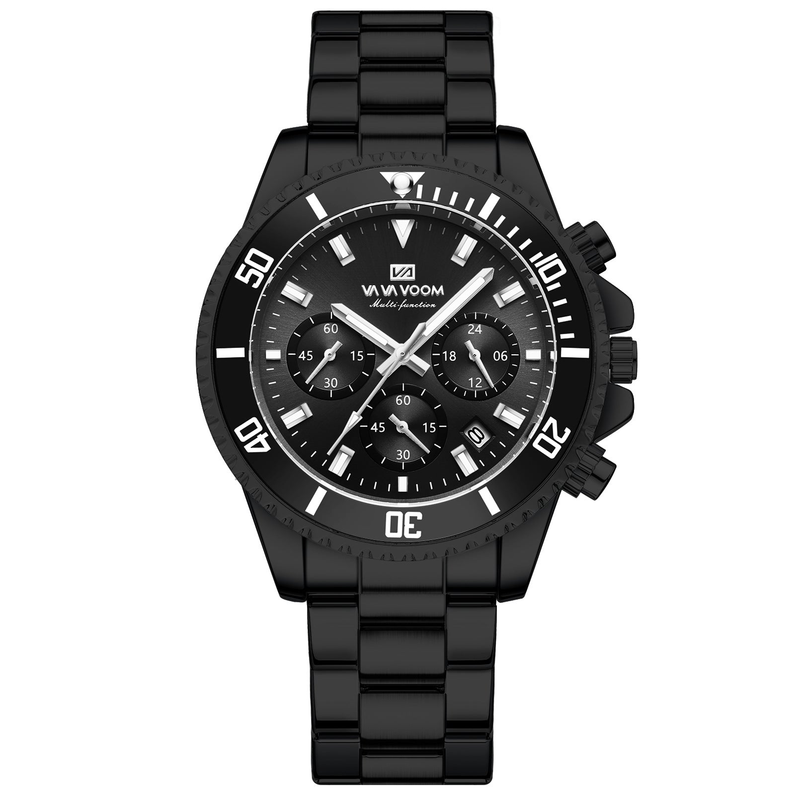 Montre Quartz multifonctionnelle à trois yeux étanche Et lumineux