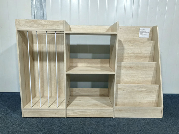 3-en-1 Bibliothèque pour enfants et rangement de jouets