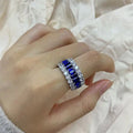 Bague zircon femme aux reflets flamboyants