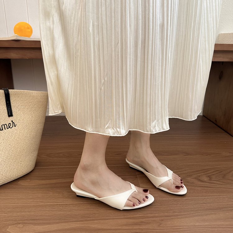 Femmes Elégant Français Thong talon mince Flip Flops Outdoor Wear Summer High Heel Slippers