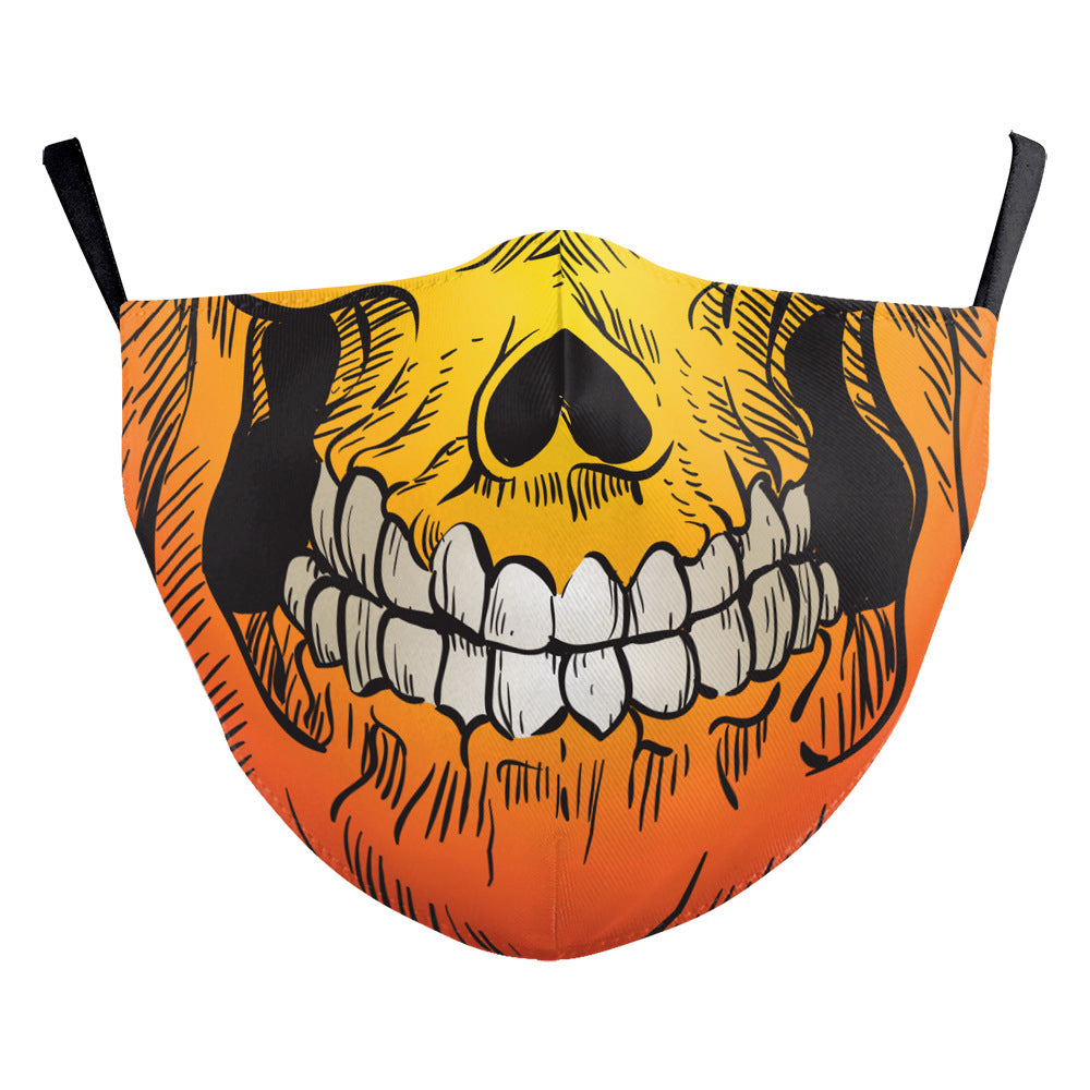 Impression numérique Masque double couche pour visage drôle d'Halloween